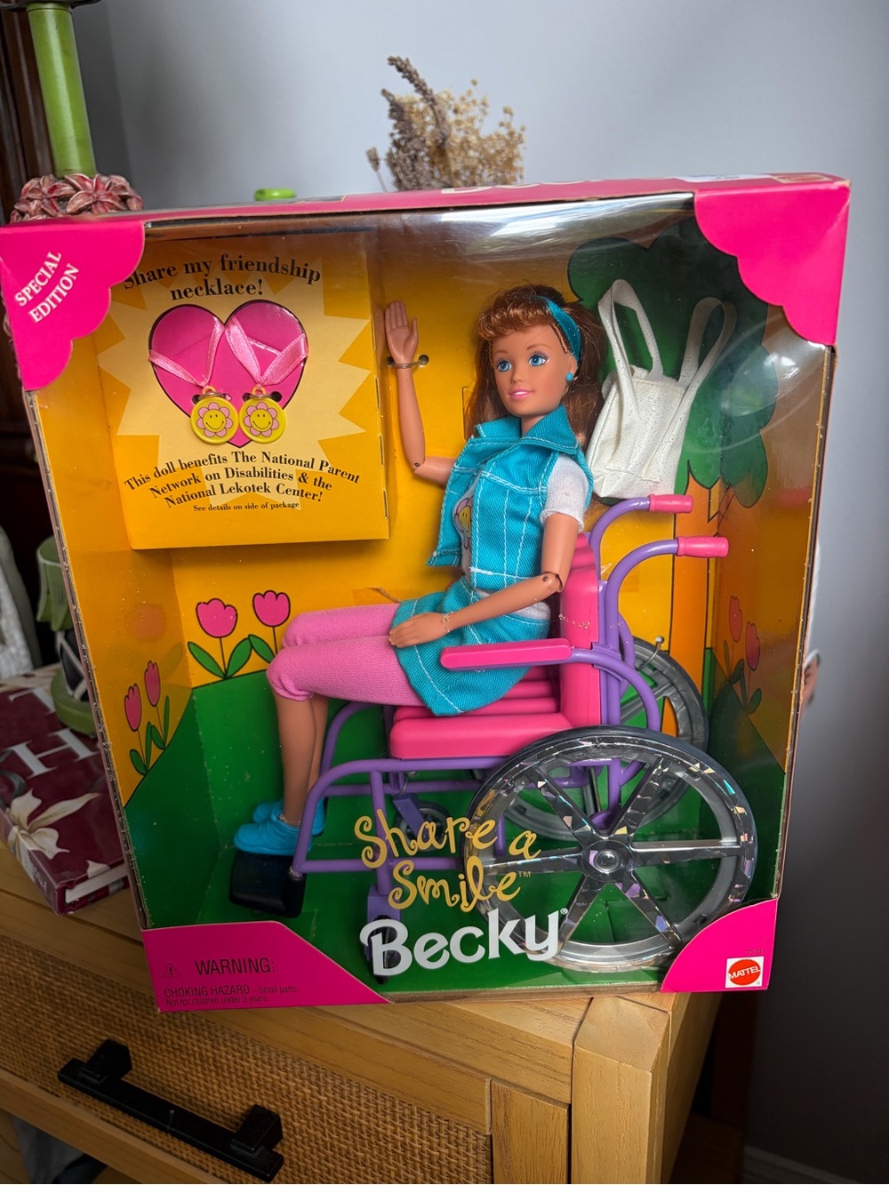 Rare Vintage 1996 Barbie Share a Smile Becky Doll Special Edition New in Box